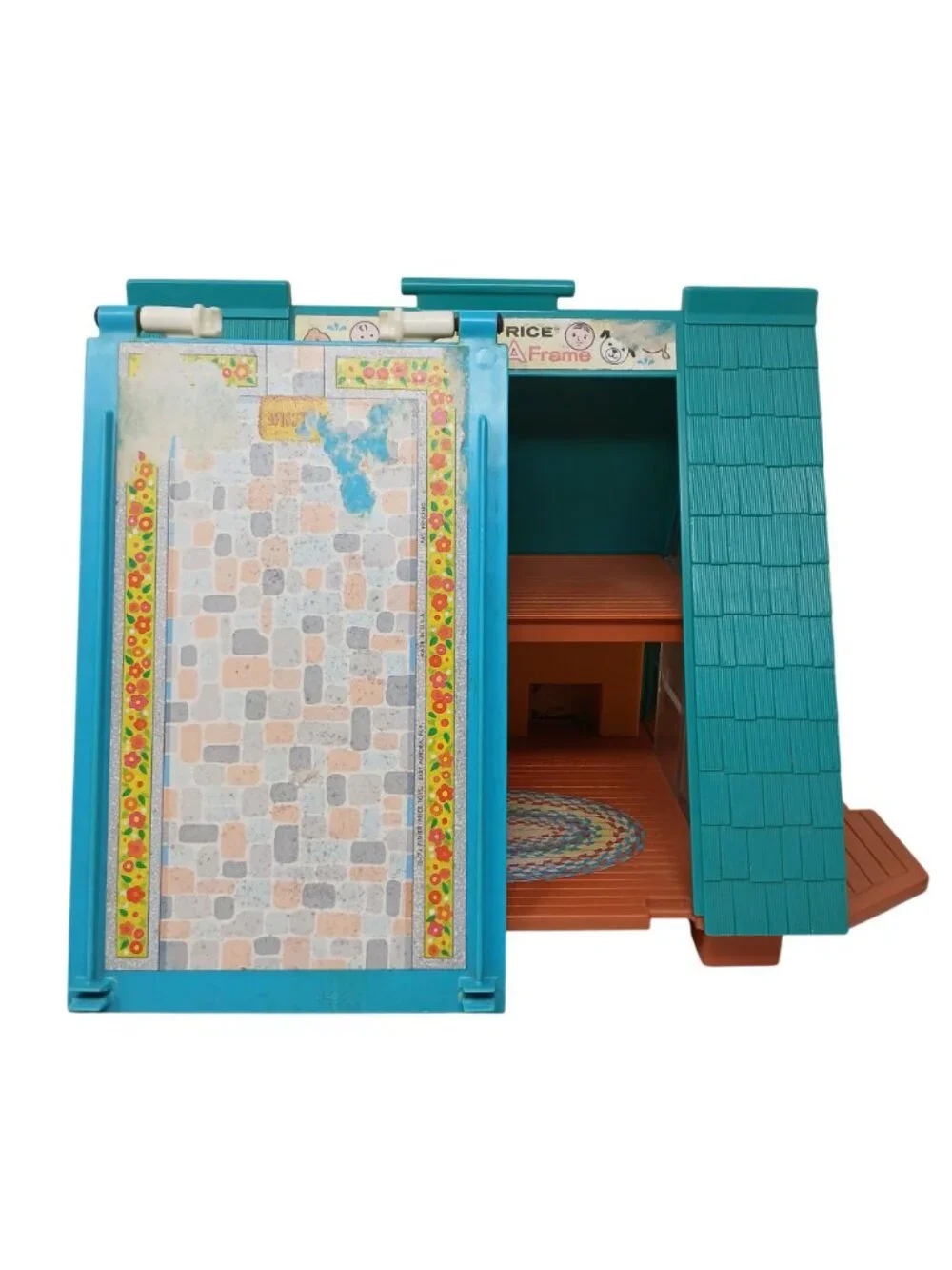 Vintage Fisher Price Little People Play Family A Frame House 1970s 990 #1-1